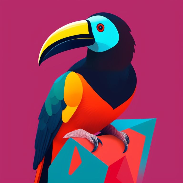 dds: polygon colorful toucan