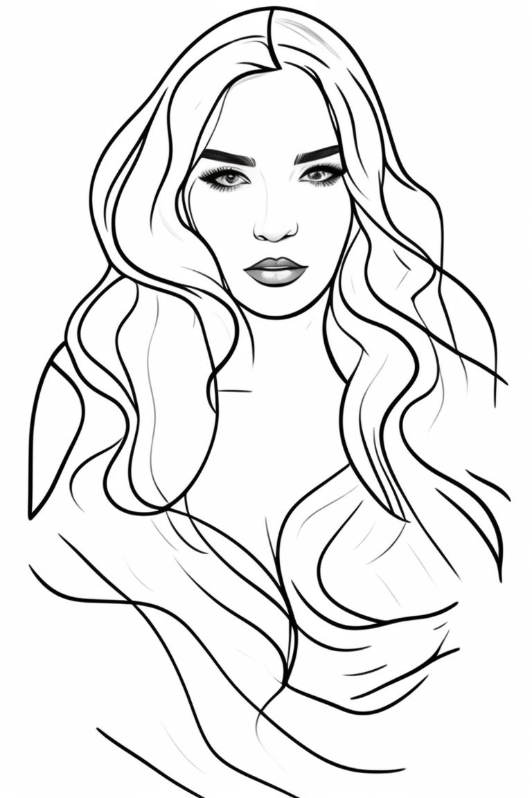 same-goose624: black and white, coloring page, blonde bombshell ...