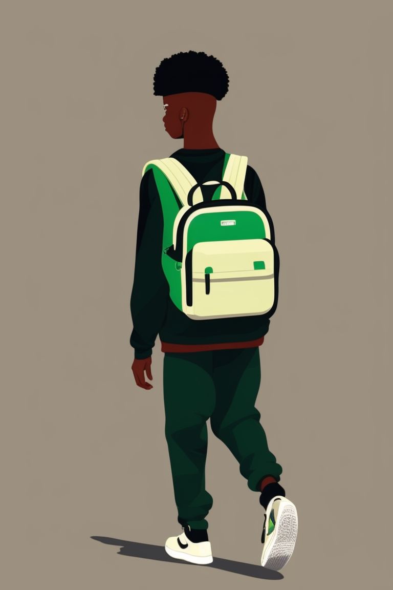 Basic Backpack vector illustration flat sketches