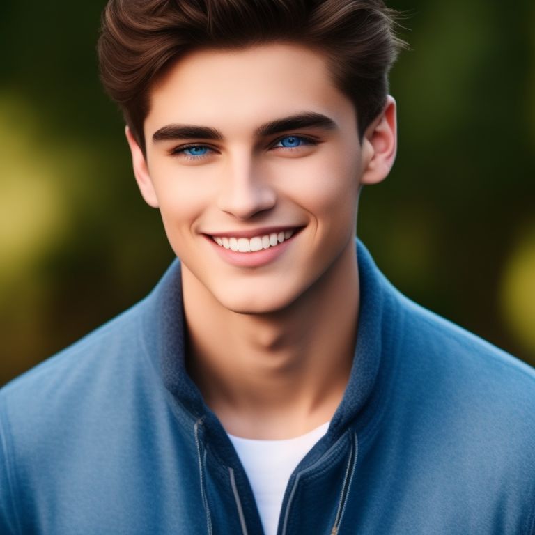 Light Blue Eyes Brown Hair Boy