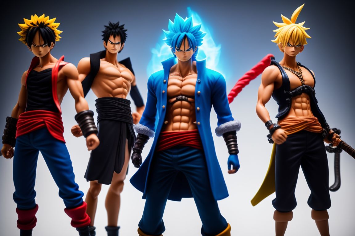 Gaston: Luffy in mode gear 5 with zoro in his right side taking his sword  enma covred by haki and sanji with his blue fire legs in his left side