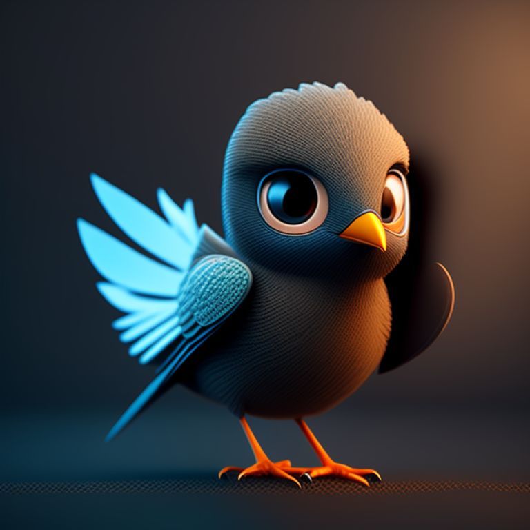 Twitter Bird 3D Model