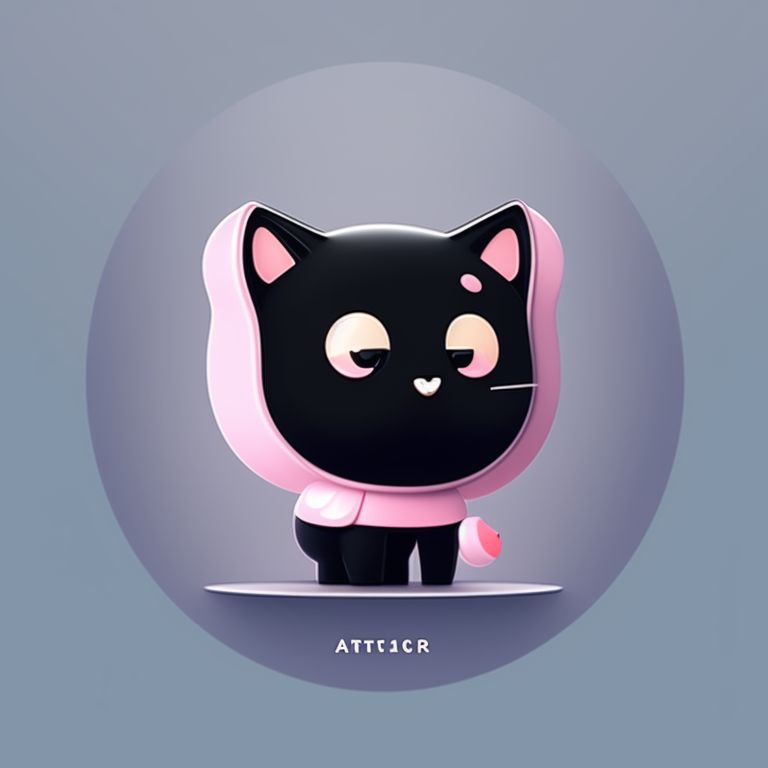 tiny-guanaco885: a cute black cat avatar create no background