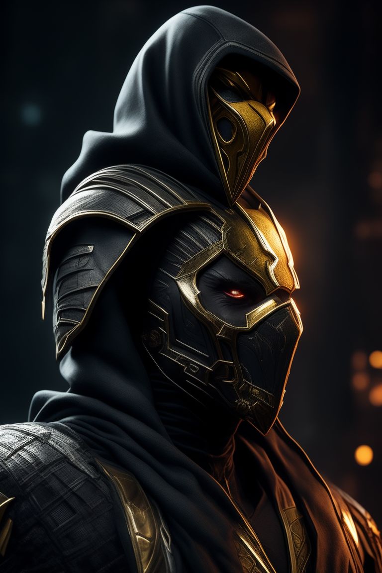 puzzled-bear662: scorpion from Mortal kombat 11, 4k, hyper-realistic,  extreme details