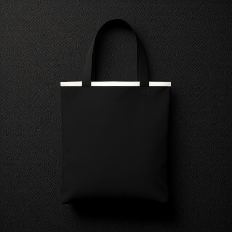 Minimalist B&W Design Canvas Totebag