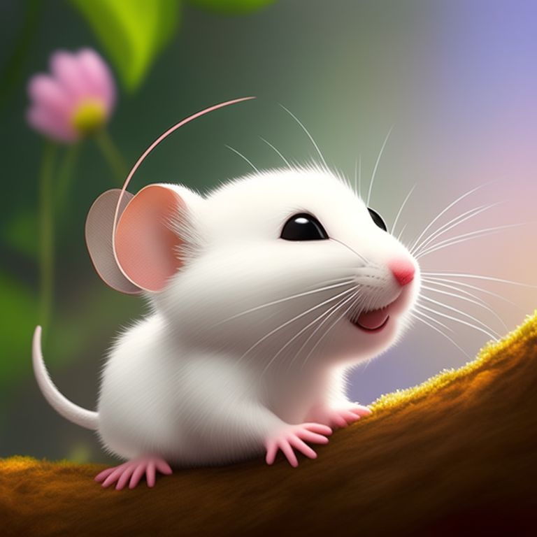 cute white mouse