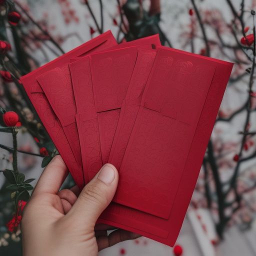 muffled-bat943: a person holding a bunch of red envelopes