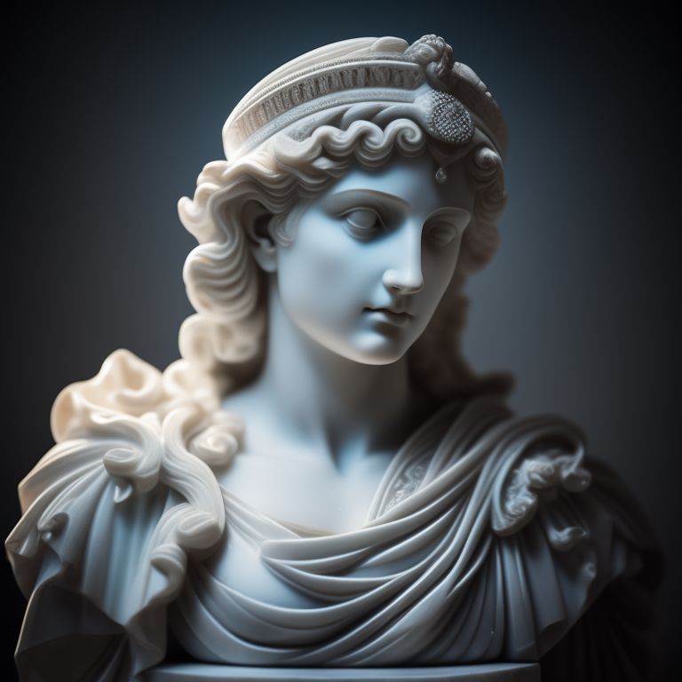 athena greek goddess statue face