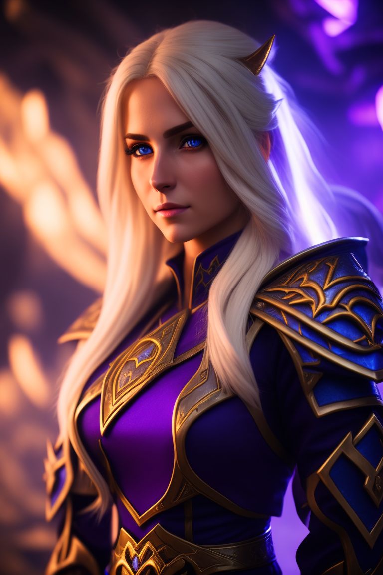 Jaina Blonde Female Mage Arcane Magic World Of Warcraft Jaina Proudmoore