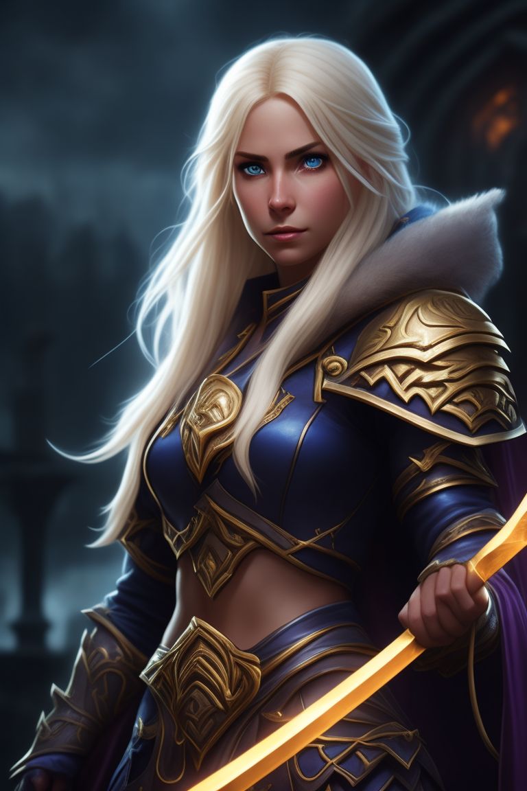 Jaina: blonde female, mage, arcane magic, world of warcraft, jaina ...