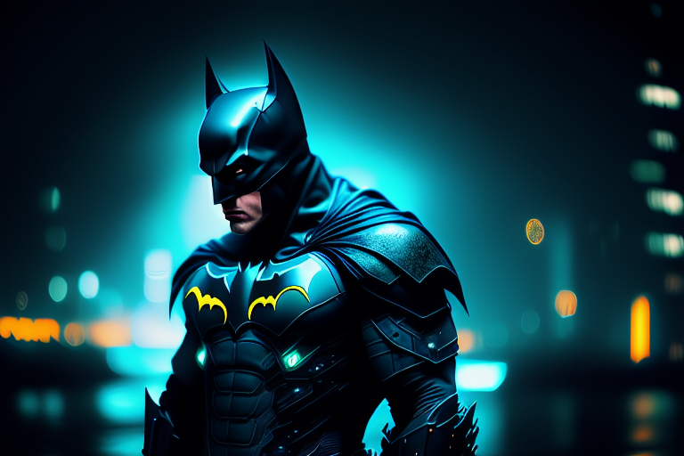 Cyberpunk Batman Ai Generated Background Wallpaper Photo 8k Photo