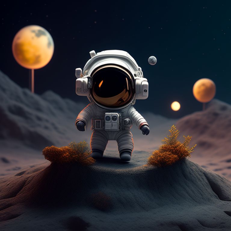 pure-leopard936: an astronaut running on the moon