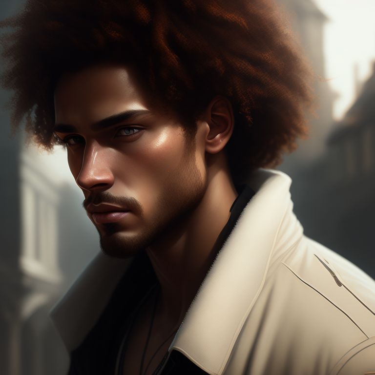 testywolf895 Lightskin male with long Ginger curly hair and light
