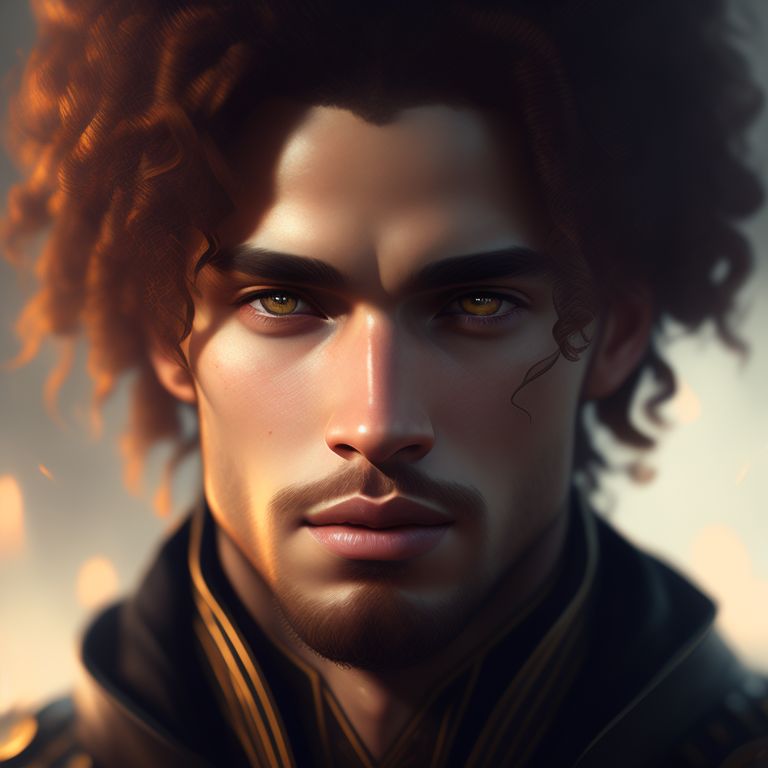 testywolf895 Lightskin male with long Ginger curly hair and light
