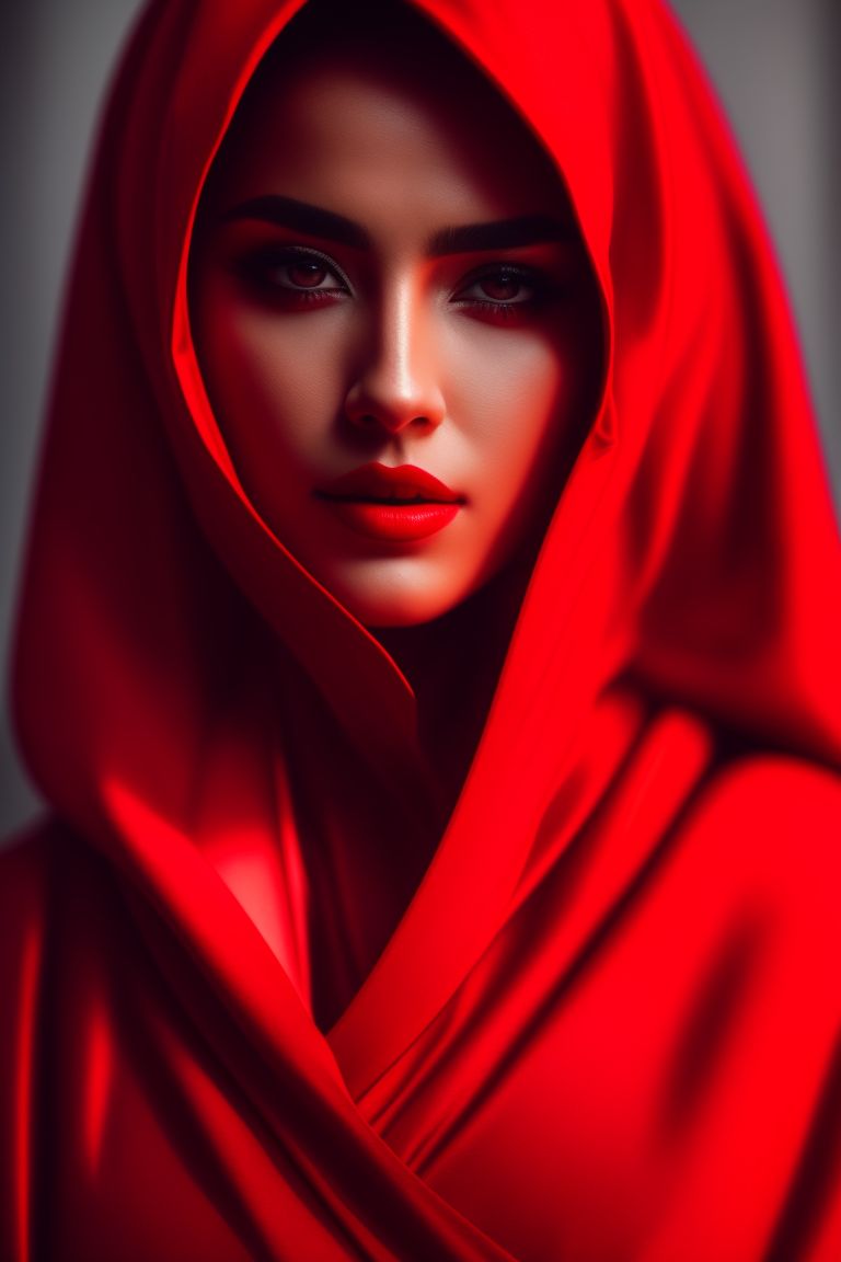 blaring-deer840: sensual female in red robes and hood with face covered ...