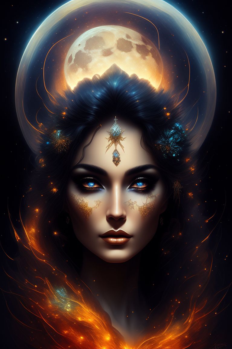 Dreary Wren Beautiful Celestial Goddess Beautiful Eyes Forest Sence Full Moon Magic