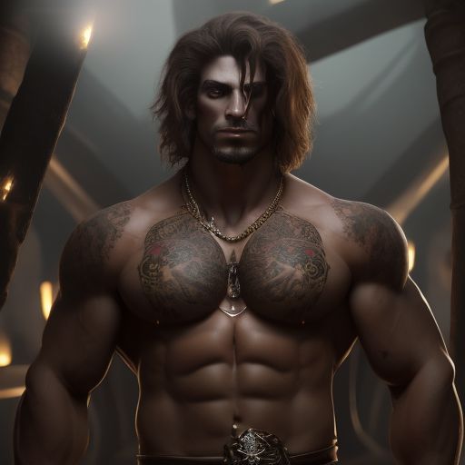 murky-coyote762: Create an 3D avatar of a confident and charismatic man  with a chiseled jawline, piercing eyes, and a strong, muscular body. His  hair is styled in a modern, trendy way, and