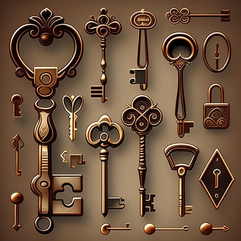 Antique Keys Clip Art