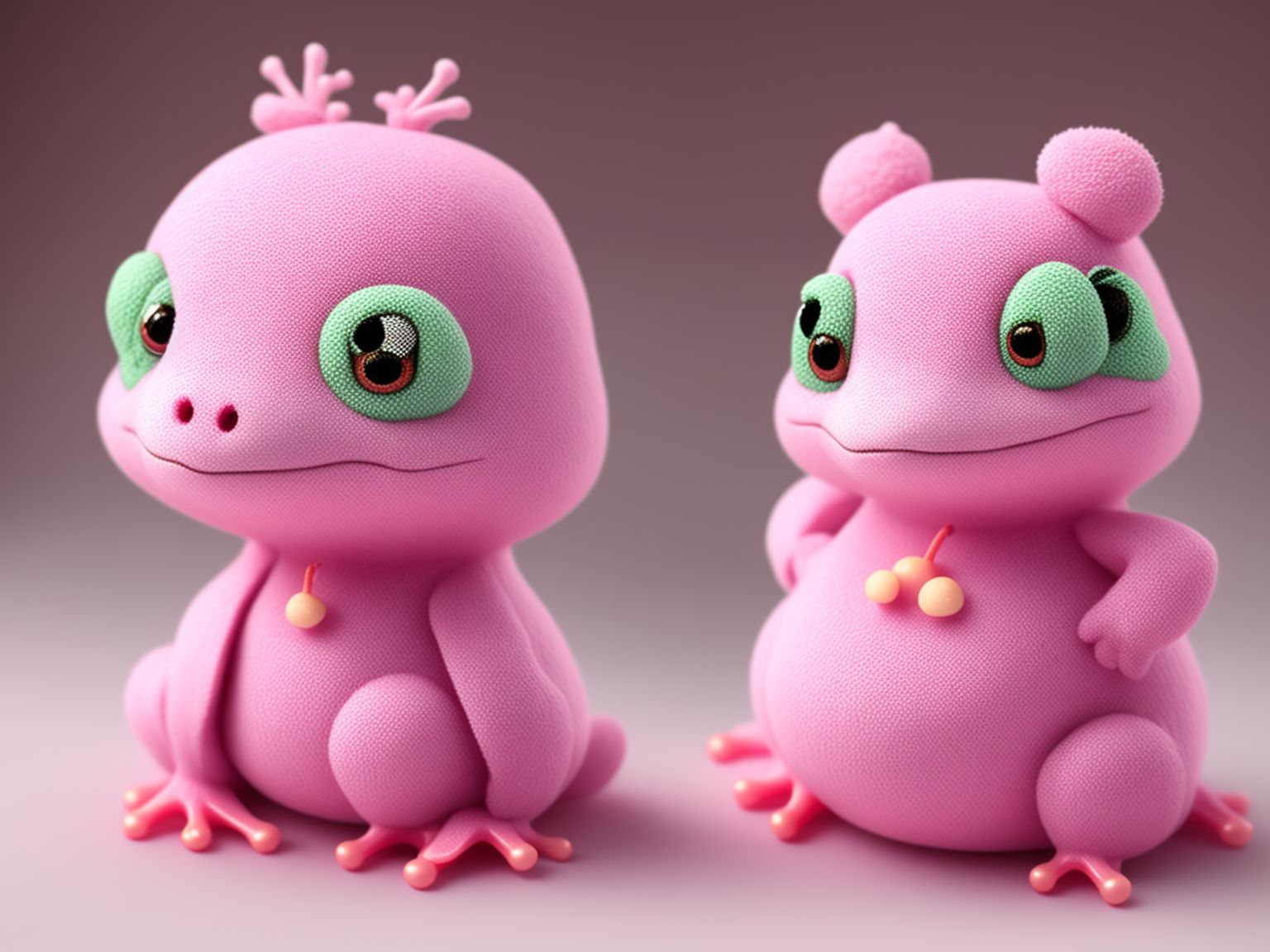 dnbcd: Visible stitch line, Very cute, cute real pink frog with a