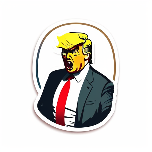 red-duck300: angry Donald Trump, Sticker, Blissful, Warm Colors ...