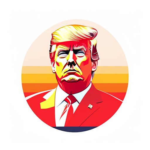 red-duck300: Donald Trump, Sticker, Blissful, Warm Colors, Algorithmic ...