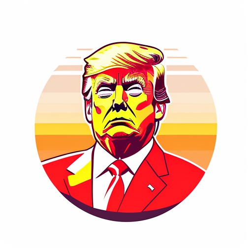 red-duck300: Donald Trump, Sticker, Blissful, Warm Colors, Algorithmic ...