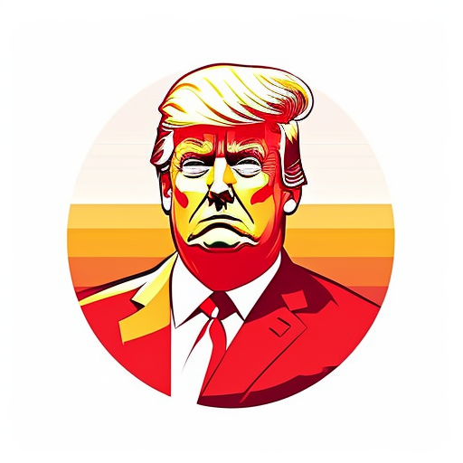 red-duck300: Donald Trump, Sticker, Blissful, Warm Colors, Algorithmic ...