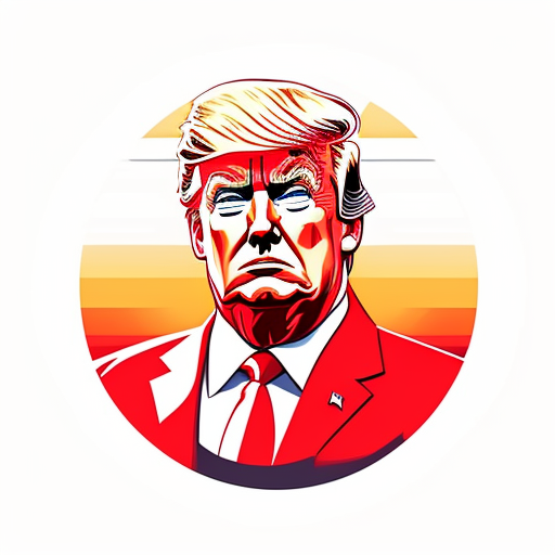 red-duck300: Donald Trump, Sticker, Blissful, Warm Colors, Algorithmic ...