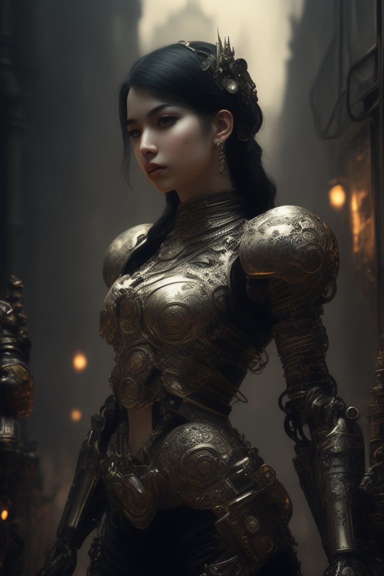 Natw A 25 Year Old Thai Woman In Robot Punk Armor Fantasy Complex Elegant Highly Detailed 2571