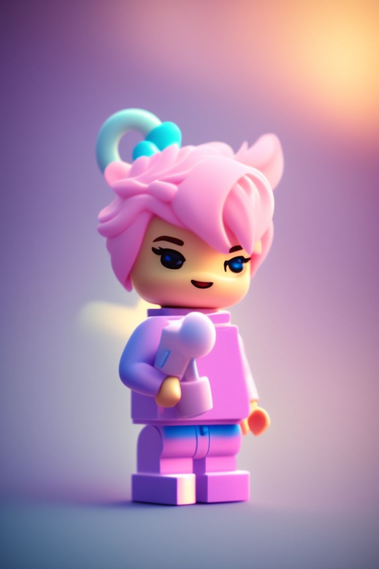 rowdy-tapir907: lego bricks creation organizing events ,soft lighting, soft  pastel colors, 3d icon clay render, blender 3d, pastel background