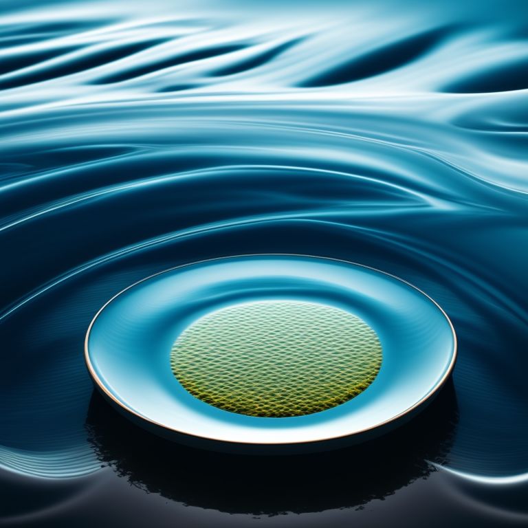 Wallpaper design with white small soup, as an abstract picture of water body.