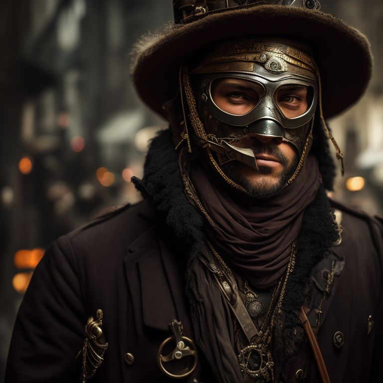draftyshrew643 An steampunk masked bandit