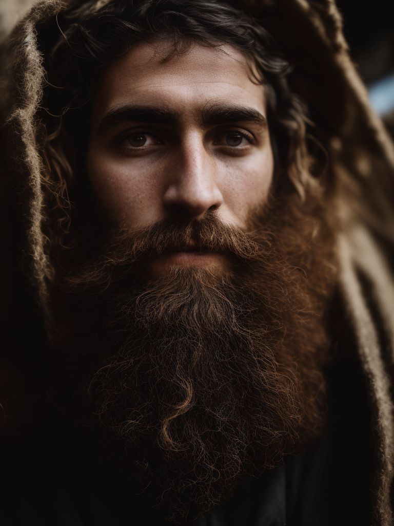 AmigoJC: Jewish warrior, beard, dirty face of battle, striking facial ...