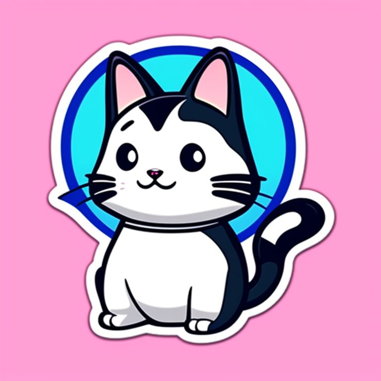 petty-crane82: sticker, cat, cartoon, chibbi, cute, white background