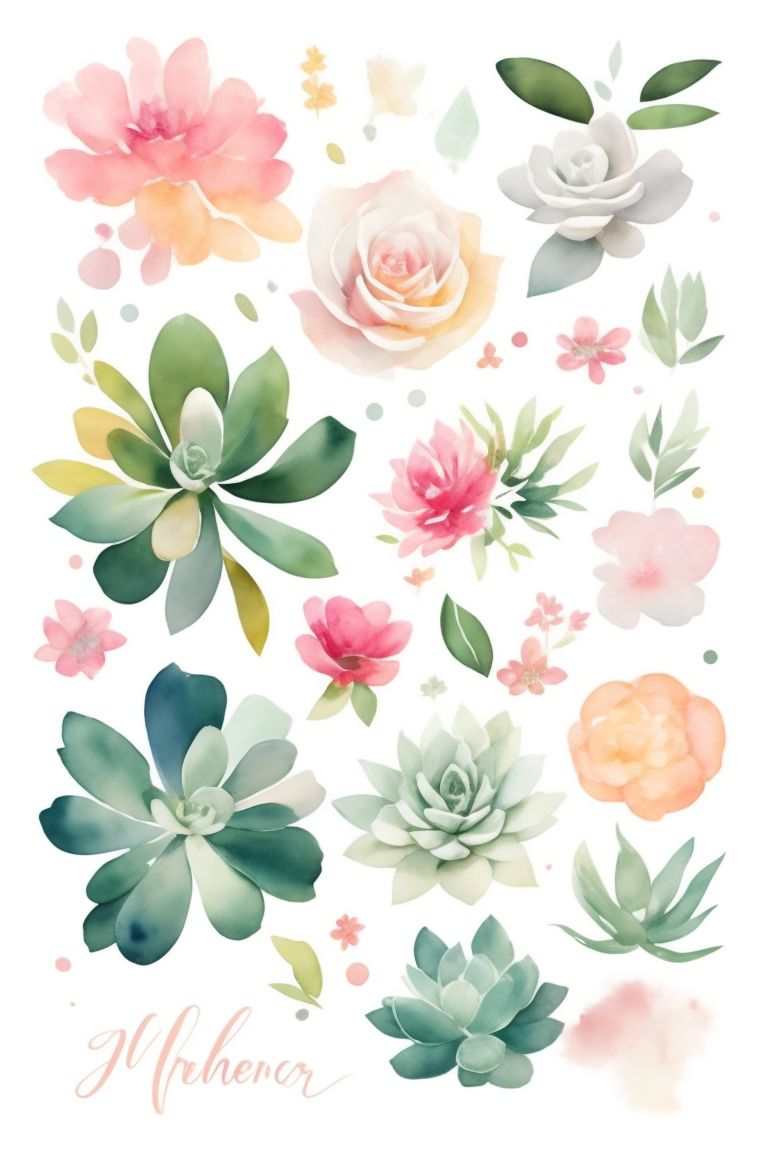 MANTIO.eu: succulent, whimsical colors, pastel color palette, splatter ...