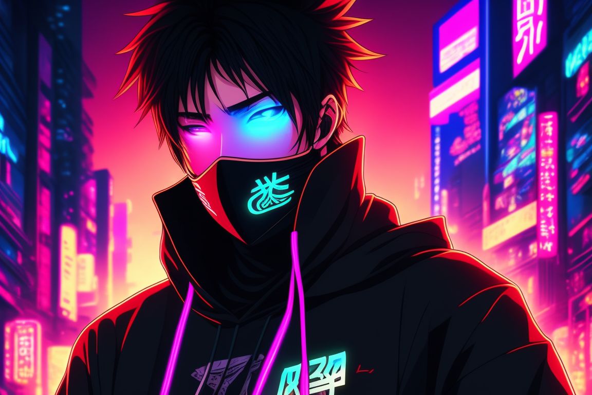 Cool anime cheap guy with hoodie