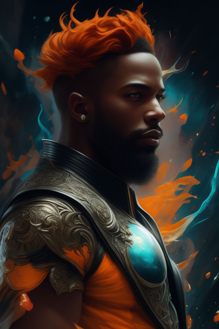 riquezagora: Cute black man with light orange hair, well trimmed and ...
