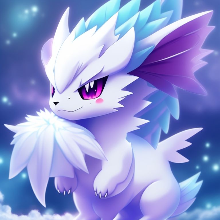 KookyCreator: anime, pokemon, kawaii cute white dragon with purple ...