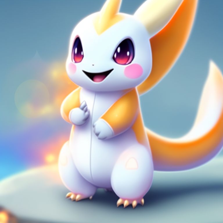 KookyCreator: anime, pokemon, kawaii cute white charmander fused with white  eevee