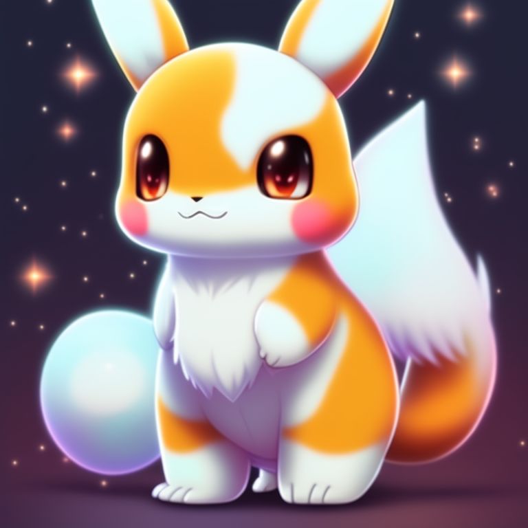 KookyCreator: anime, pokemon, kawaii cute white charmander with purple eyes