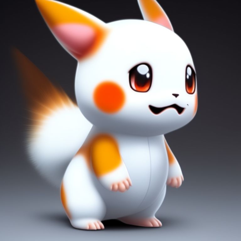KookyCreator: anime, pokemon, kawaii cute white charmander with purple eyes