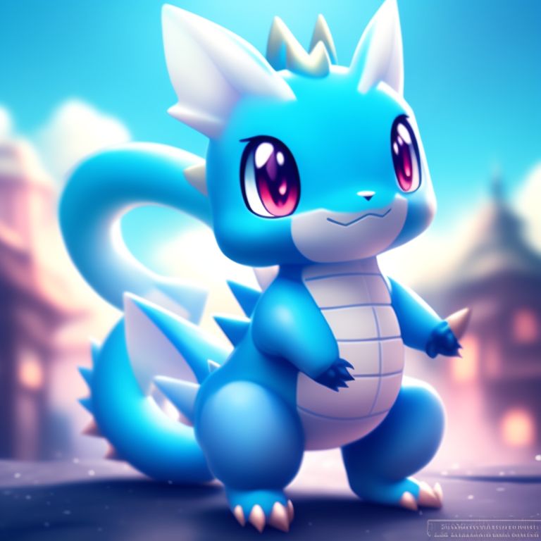 KookyCreator: anime, pokemon, kawaii cute blue eevee fused with mew