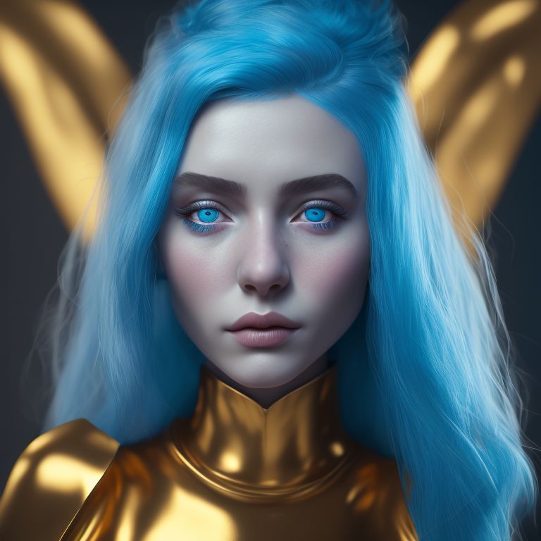 Pricey Eel Elf Woman With Blue Hair