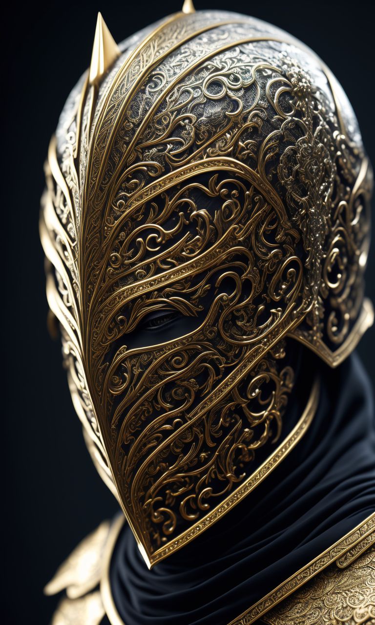 gold faceless mask