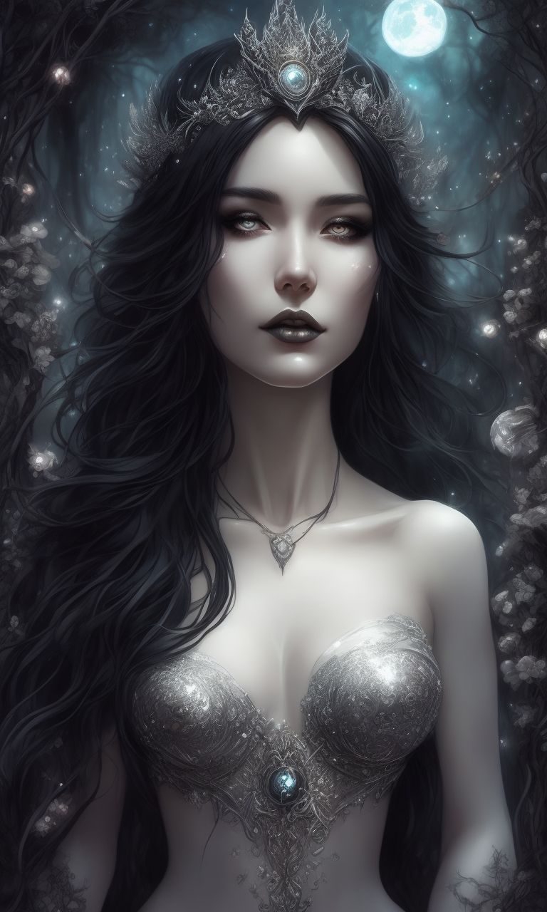 Jaya Hess Beautiful Celestial Goddess Beautiful Eyes Gothic Style Forest Sence Moon Sence