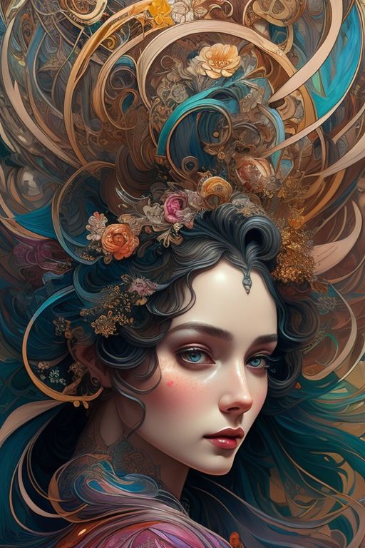 Jaya_Hess: Beautiful girl, perfect detailed faces, whimsical faces ...