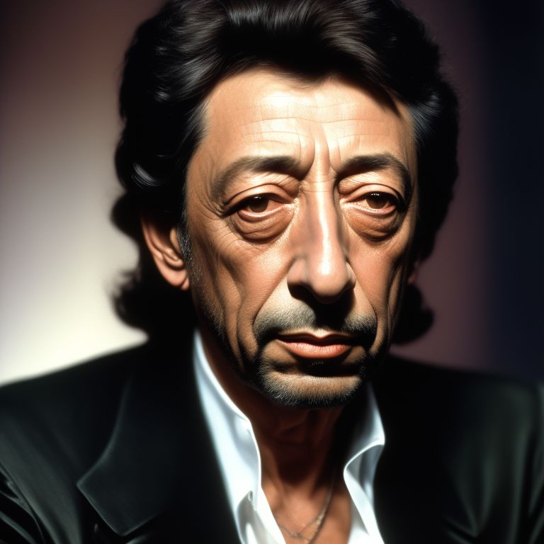 torn-mandrill97: image of serge gainsbourg , 4k, Painted By Alan Lee