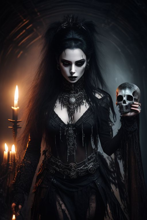 SilverEvermoore: a female necromancer with glossy straight black hair ...