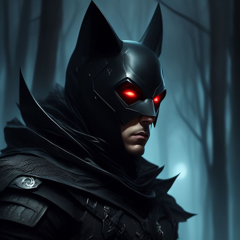 largejaguar813 male black bat super hero