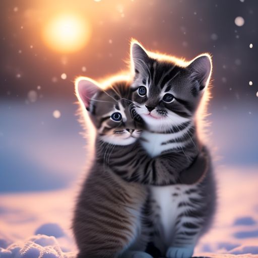 Cute sales cats hugging